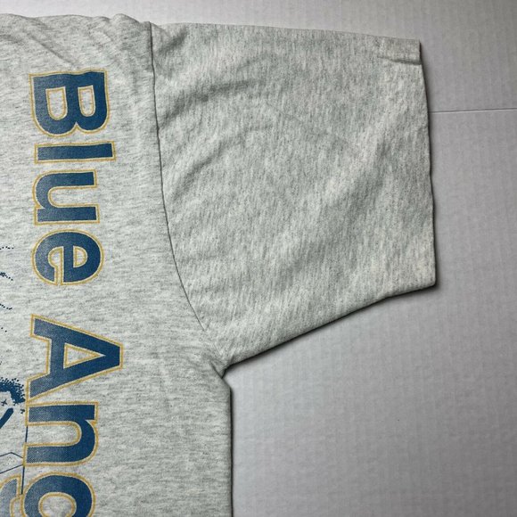 Vintage 90’s Blue Angels Jet Plane T Shirt Single Stitched Gray Size XL - Picture 4 of 8